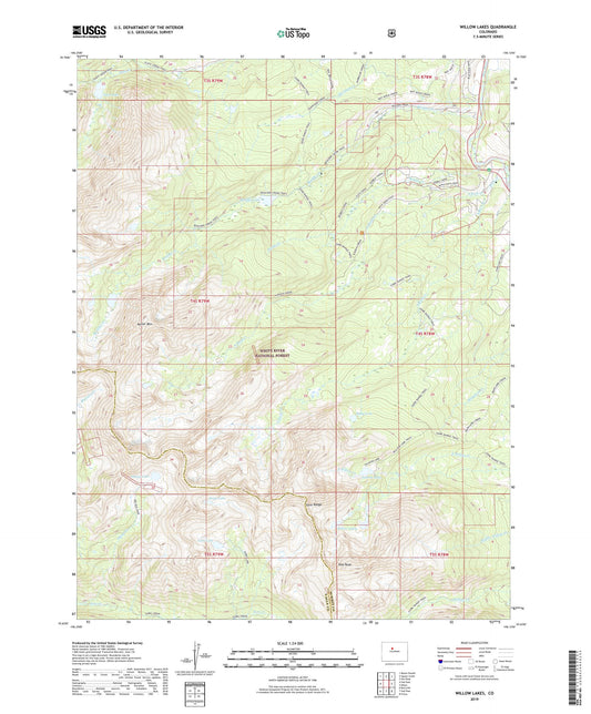 Willow Lakes Colorado US Topo Map Image