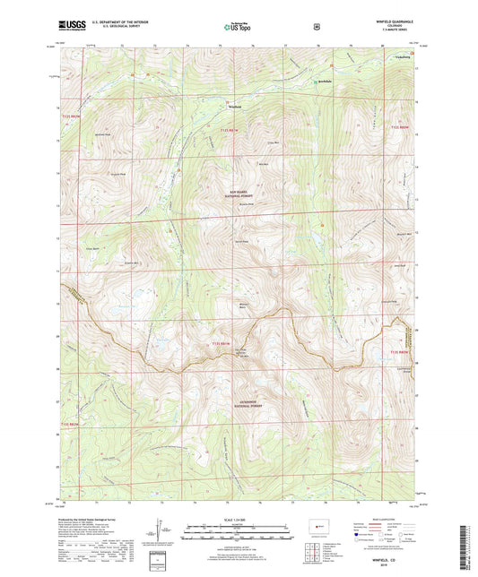 Winfield Colorado US Topo Map Image