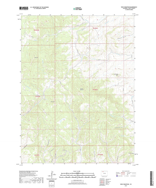 Wolf Mountain Colorado US Topo Map Image
