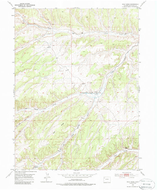 Classic USGS Wolf Ridge Colorado 7.5'x7.5' Topo Map Image
