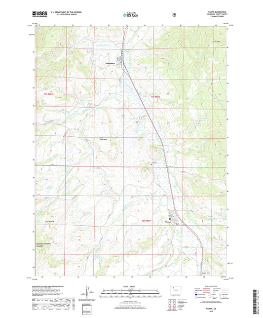 Yampa Colorado US Topo Map Image