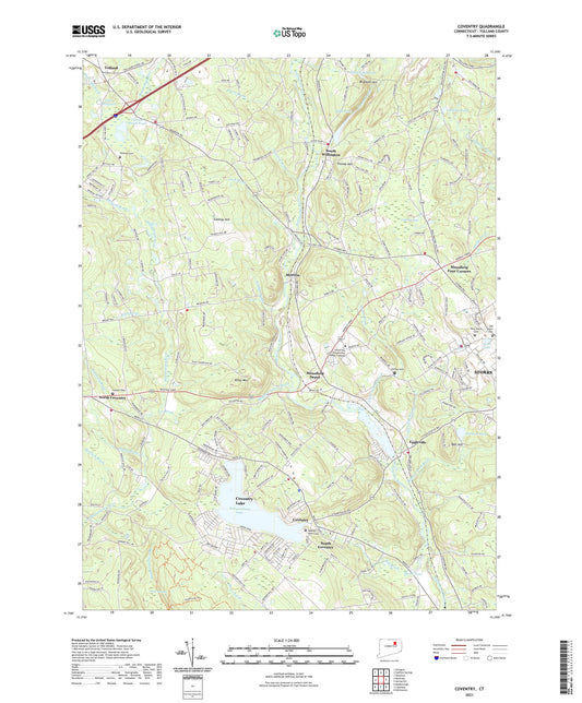 Coventry Connecticut US Topo Map Image