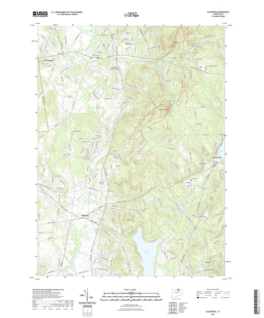 Ellington Connecticut US Topo Map Image