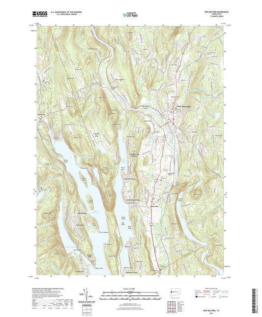 New Milford Connecticut US Topo Map Image