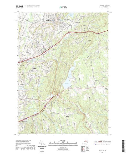 Rockville Connecticut US Topo Map Image