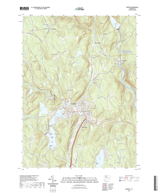 Winsted Connecticut US Topo Map Image