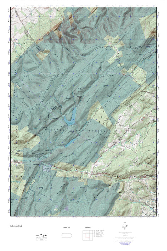 Caledonia Park MyTopo Explorer Series Map Image