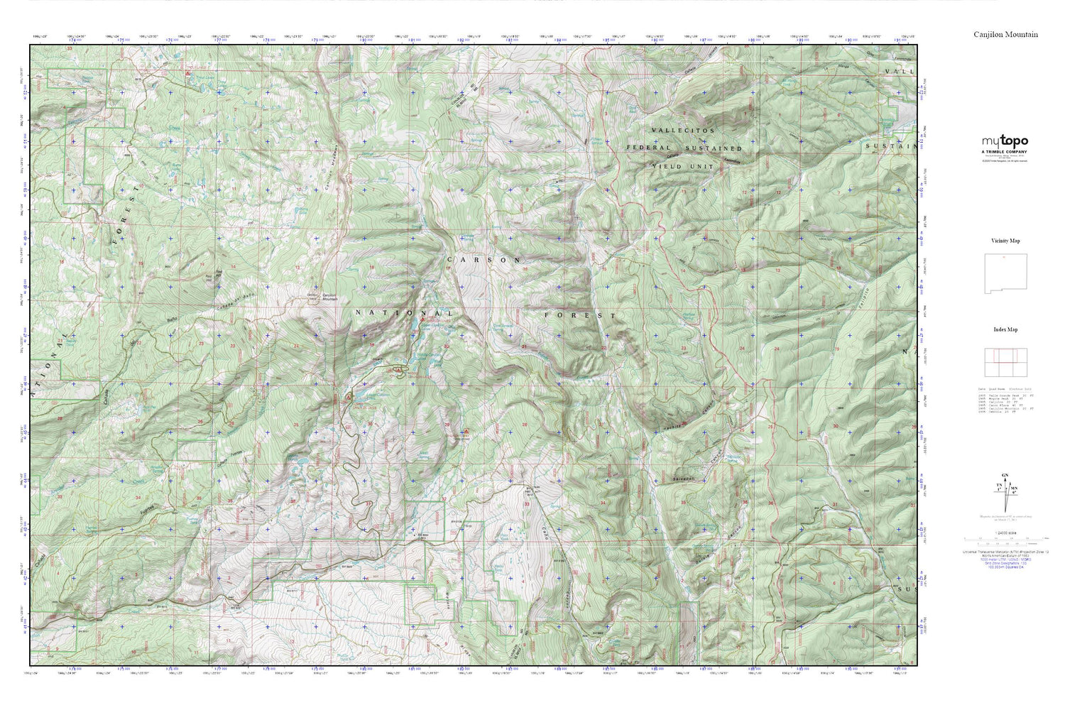 Canjilon Mountain MyTopo Explorer Series Map Image