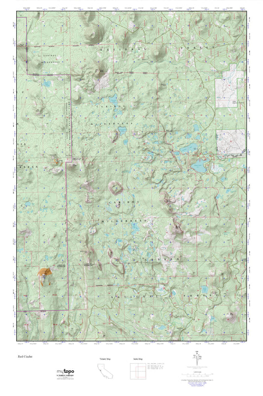 Caribou Wilderness MyTopo Explorer Series Map Image