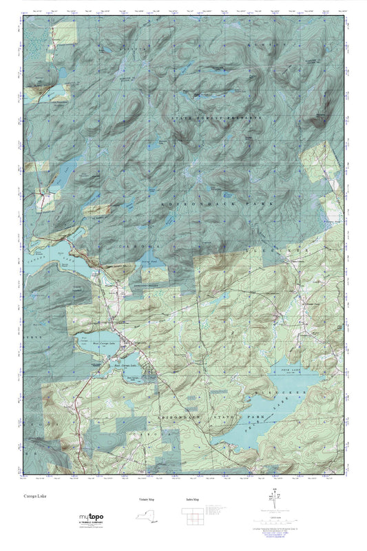 Caroga Lake MyTopo Explorer Series Map Image