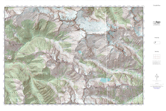 Cascade Pass MyTopo Explorer Series Map Image