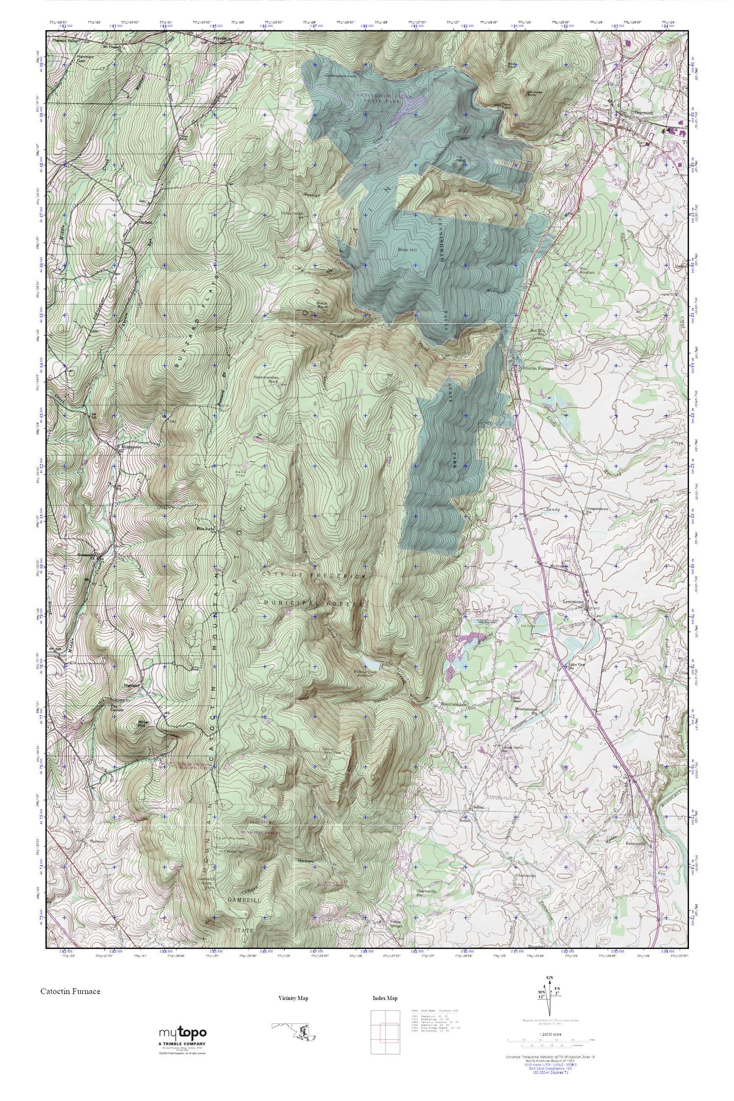 Catoctin Furnace MyTopo Explorer Series Map Image