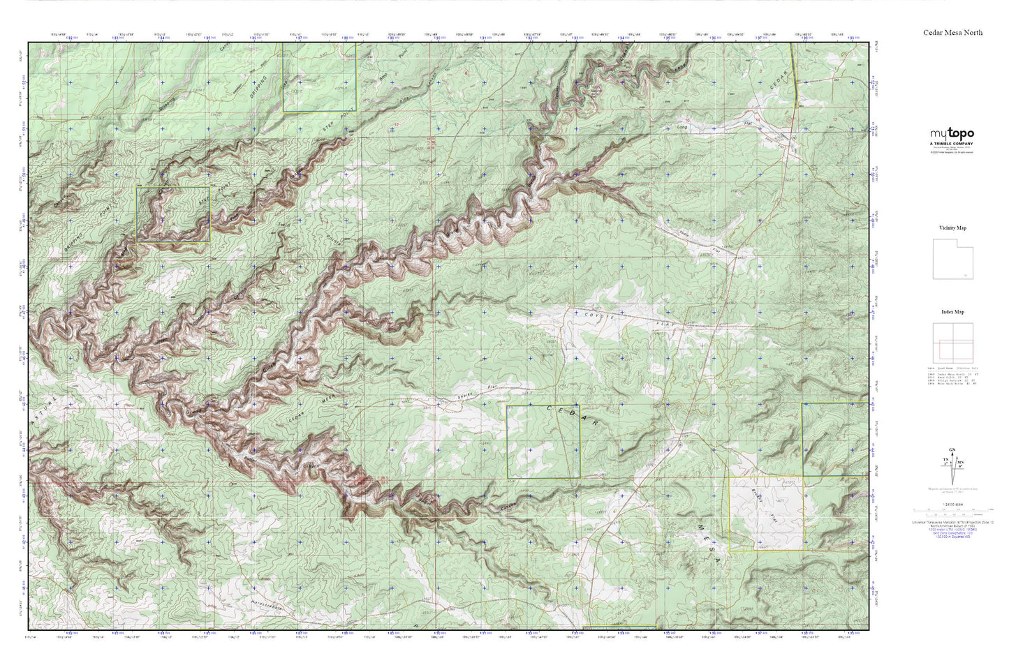 Cedar Mesa North MyTopo Explorer Series Map Image