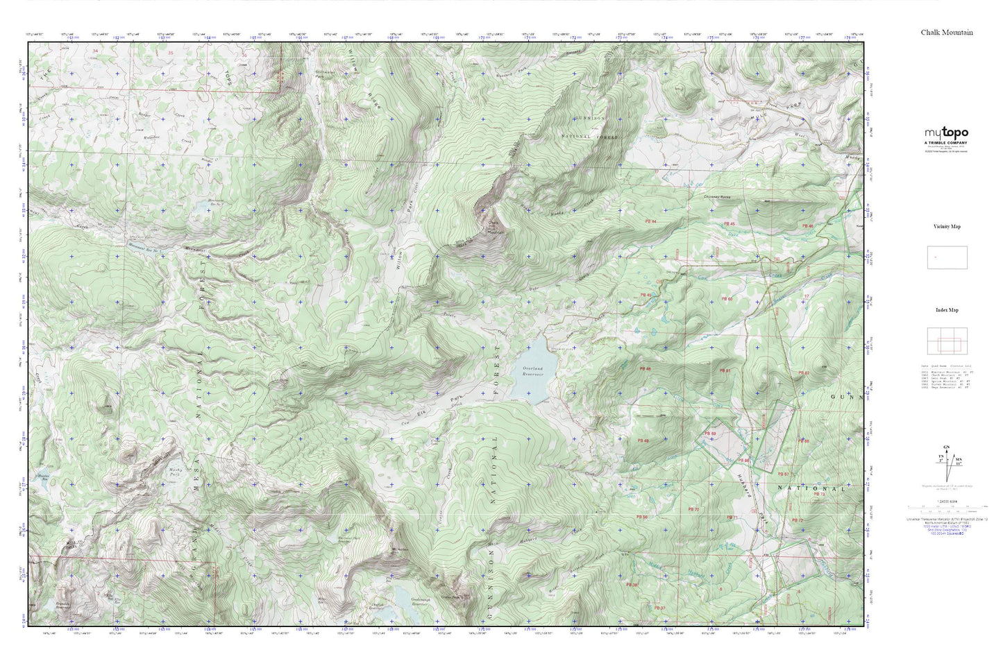Chalk Mountain MyTopo Explorer Series Map Image