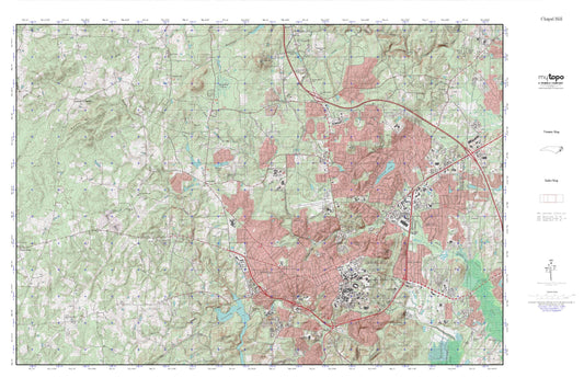 Chapel Hill MyTopo Explorer Series Map Image