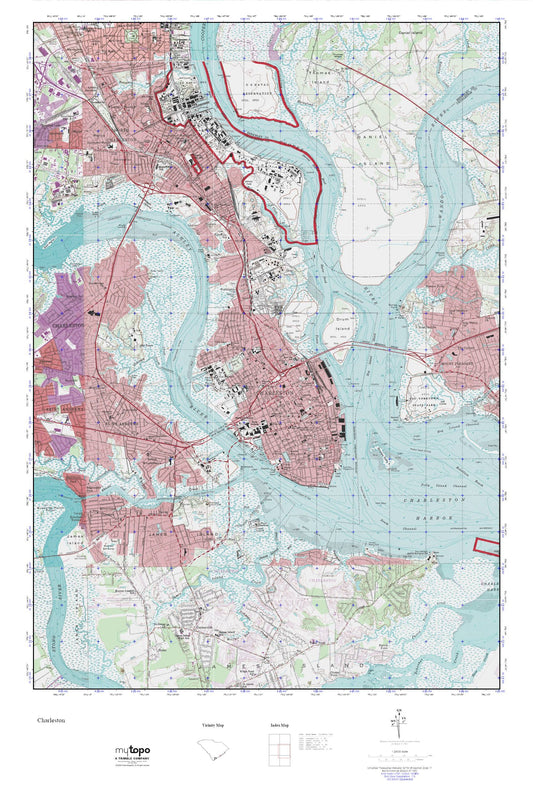 Charleston MyTopo Explorer Series Map Image