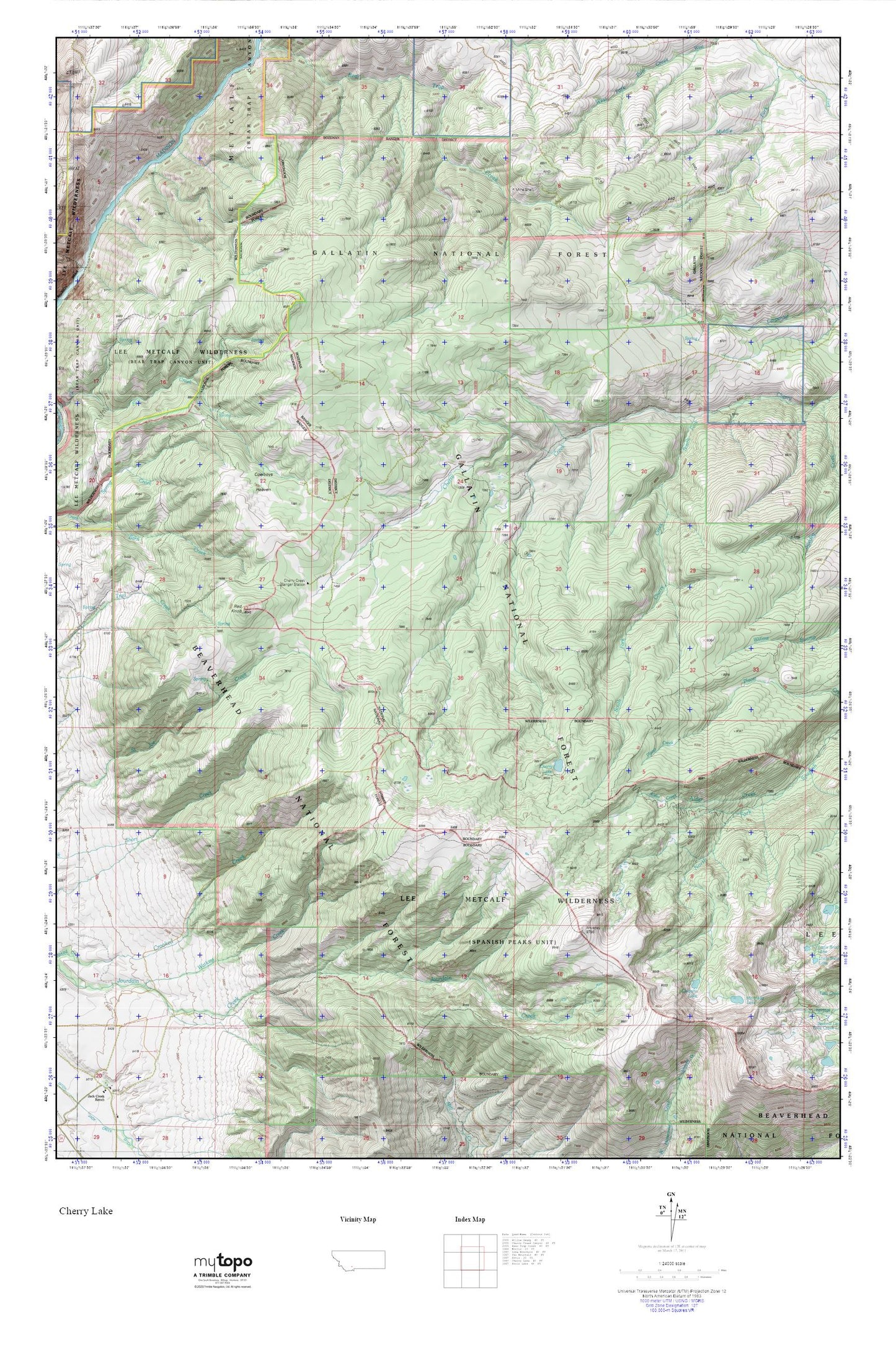 Cherry Lake MyTopo Explorer Series Map Image