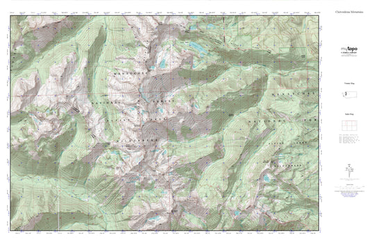 Chiwaukum Mountains MyTopo Explorer Series Map Image