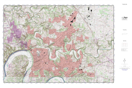 Clarksville MyTopo Explorer Series Map Image