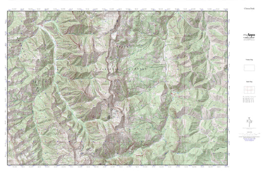 Clause Peak MyTopo Explorer Series Map Image