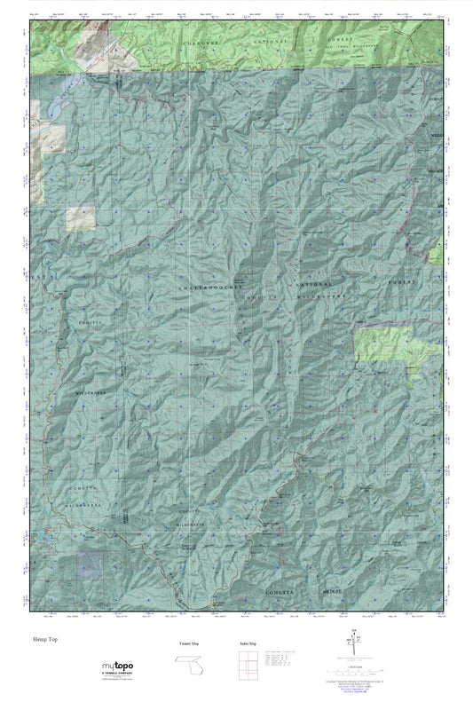 Cohutta Wilderness MyTopo Explorer Series Map Image