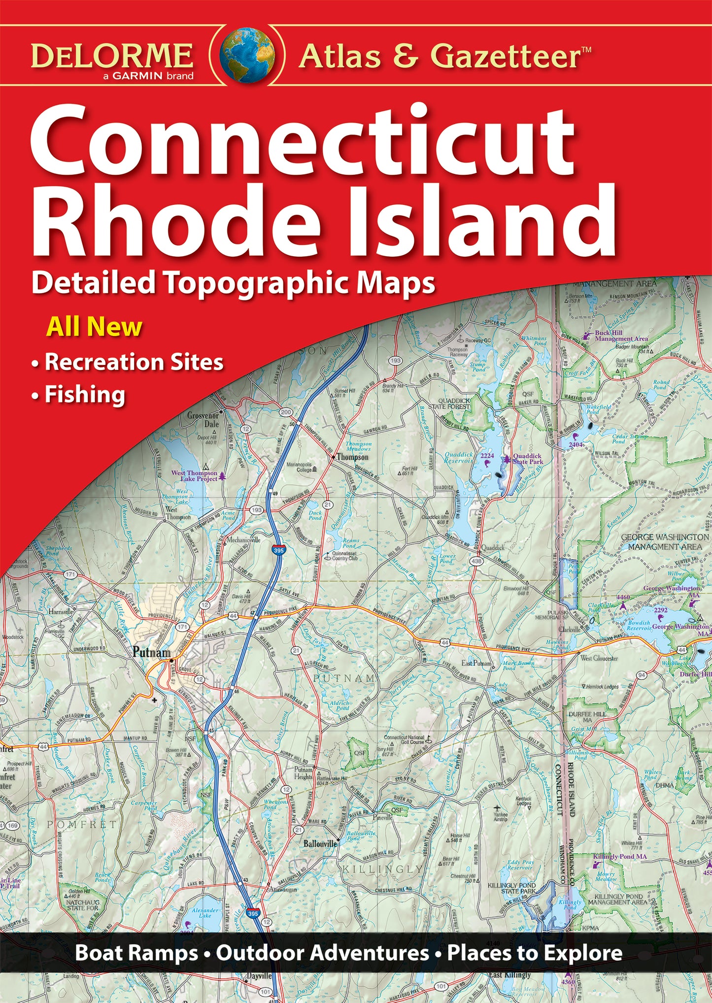DeLorme Atlas and Gazetteer Connecticut and Rhode Island