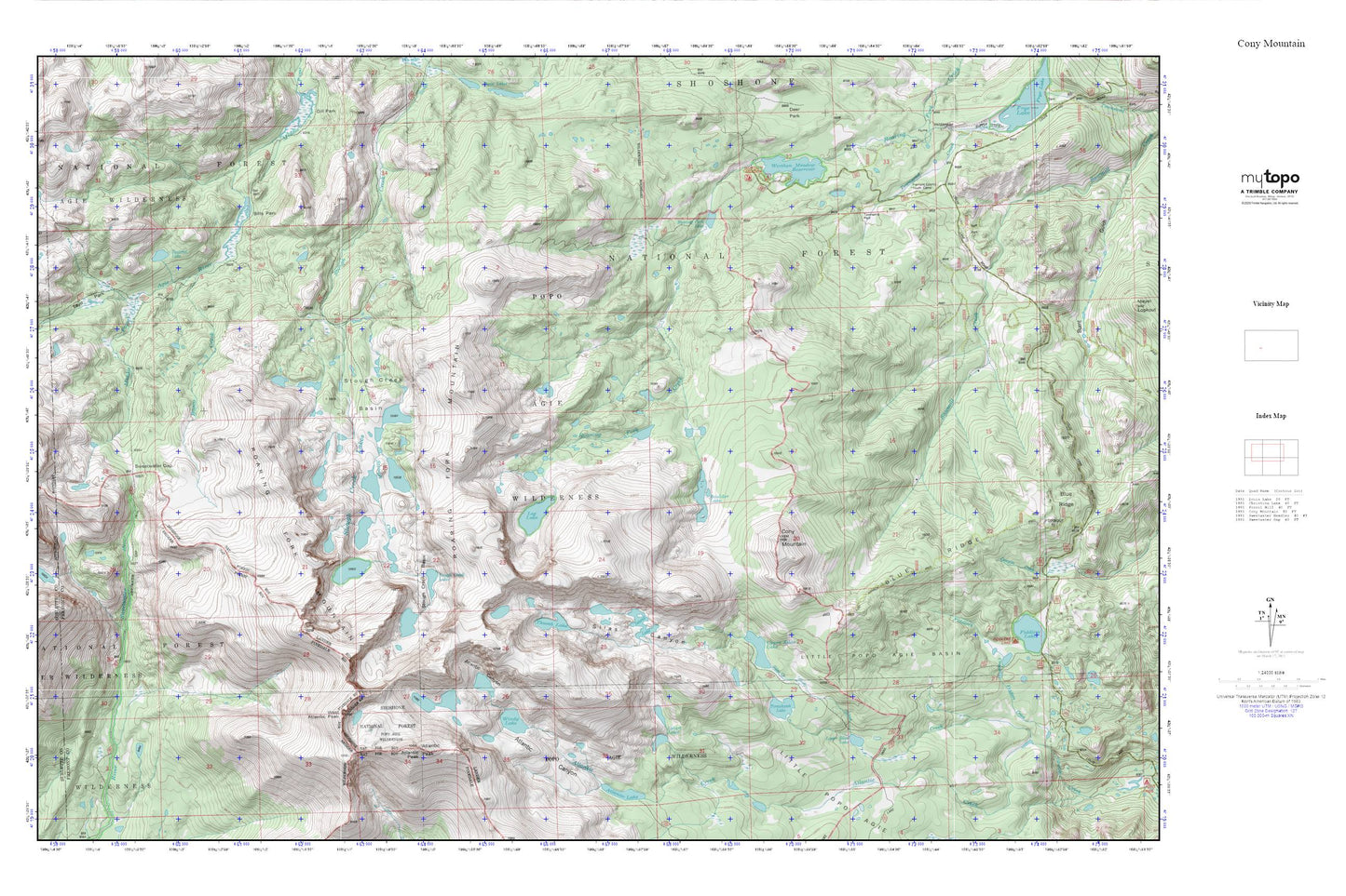 Cony Mountain MyTopo Explorer Series Map Image