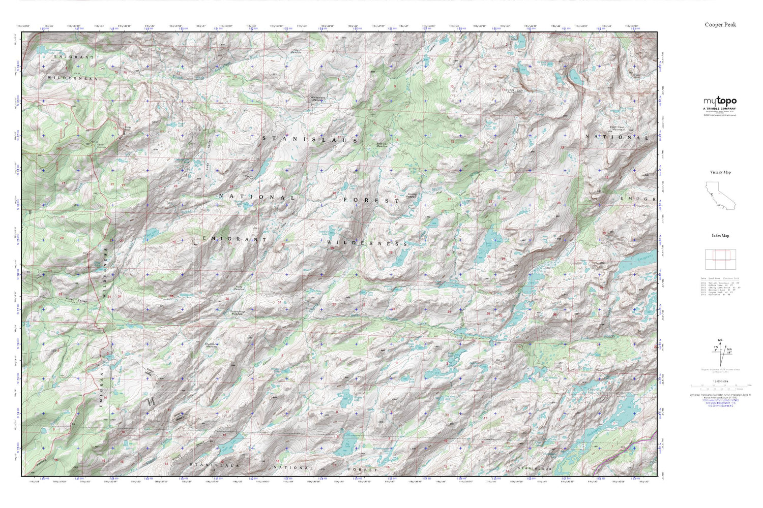 Cooper Peak MyTopo Explorer Series Map Image