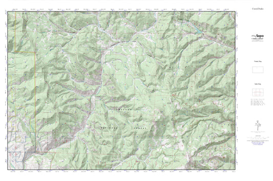 Corral Peaks MyTopo Explorer Series Map Image