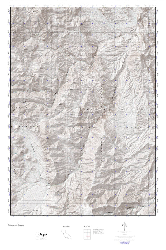 Cottonwood Canyon MyTopo Explorer Series Map Image