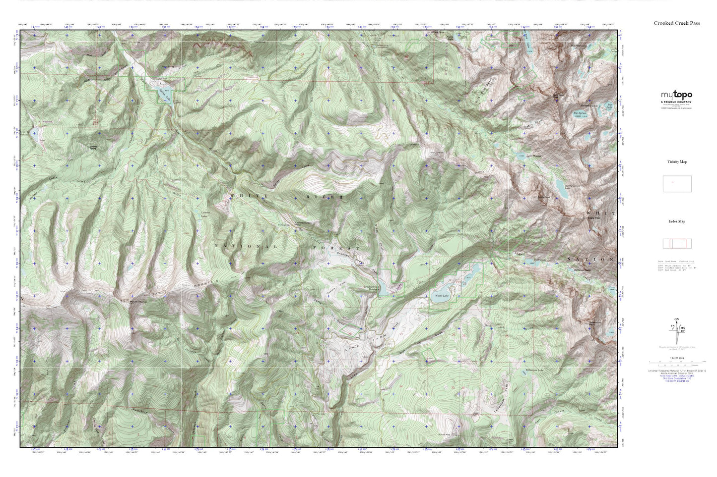 Crooked Creek Pass MyTopo Explorer Series Map Image