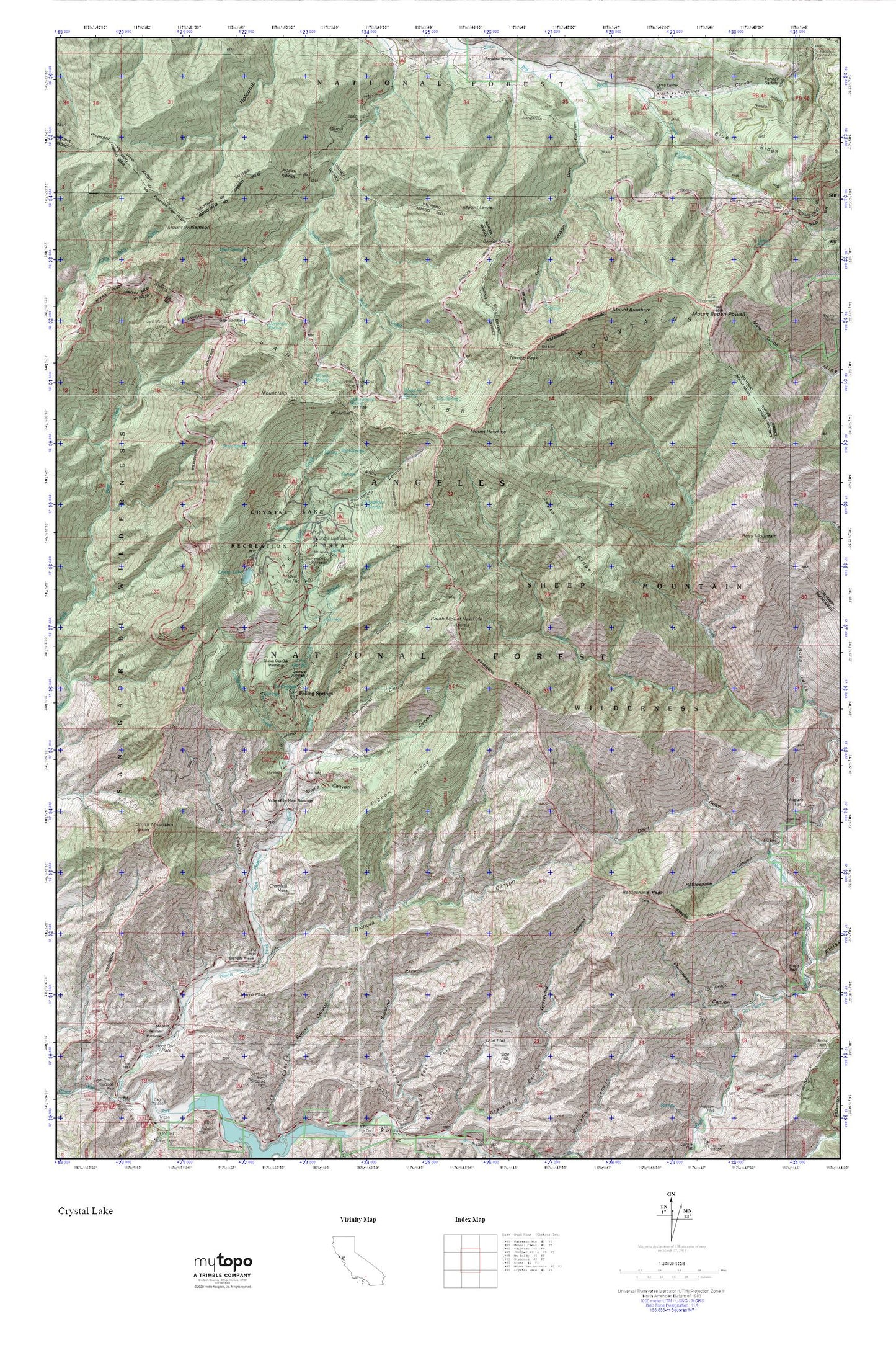 Crystal Lake MyTopo Explorer Series Map Image