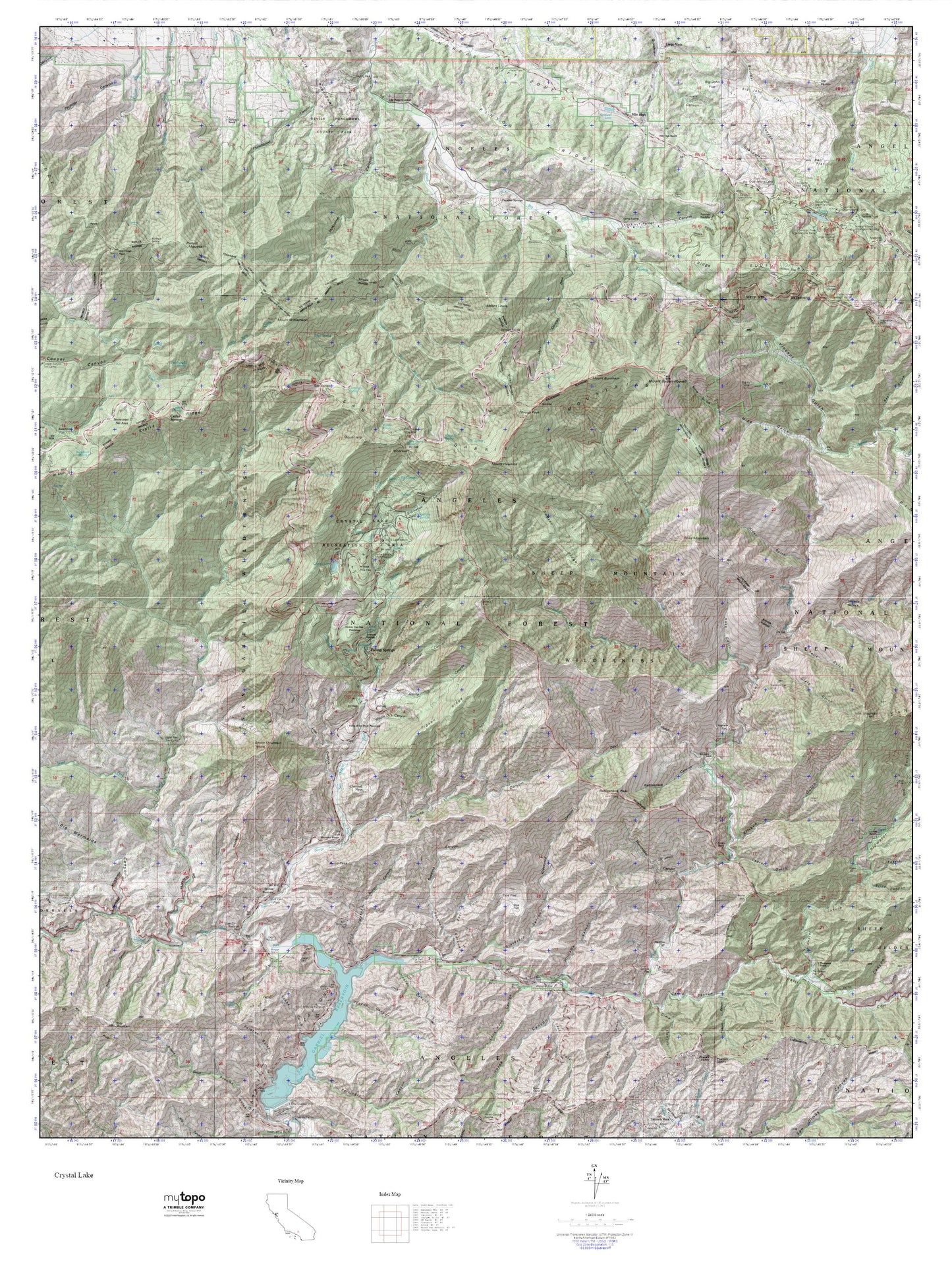 Crystal Lake MyTopo Explorer Series Map Image