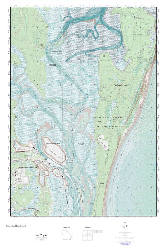 Cumberland Island South MyTopo Explorer Series Map Image