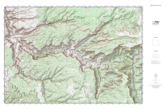 Dark Canyon MyTopo Explorer Series Map Image