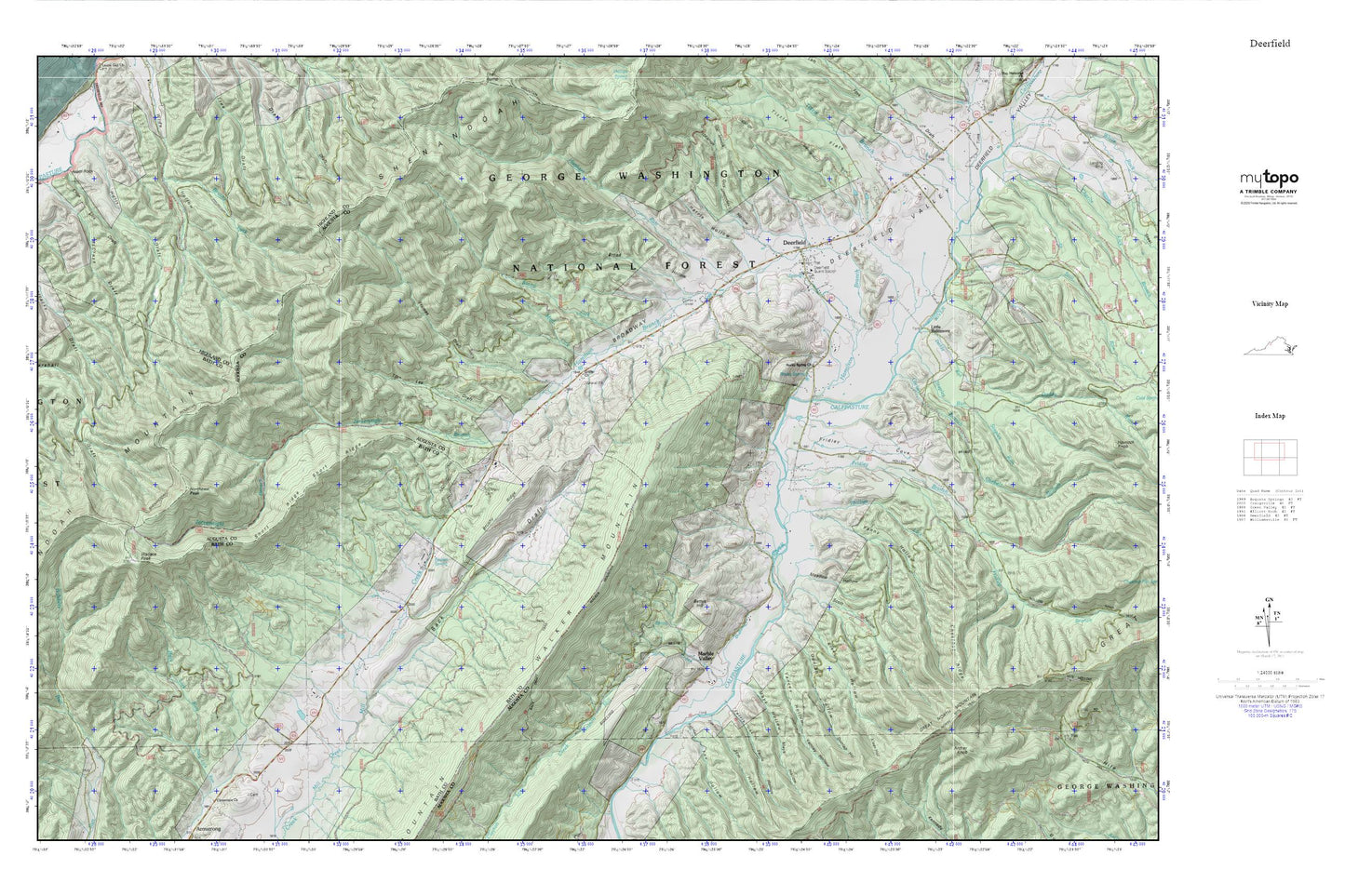 Deerfield MyTopo Explorer Series Map Image