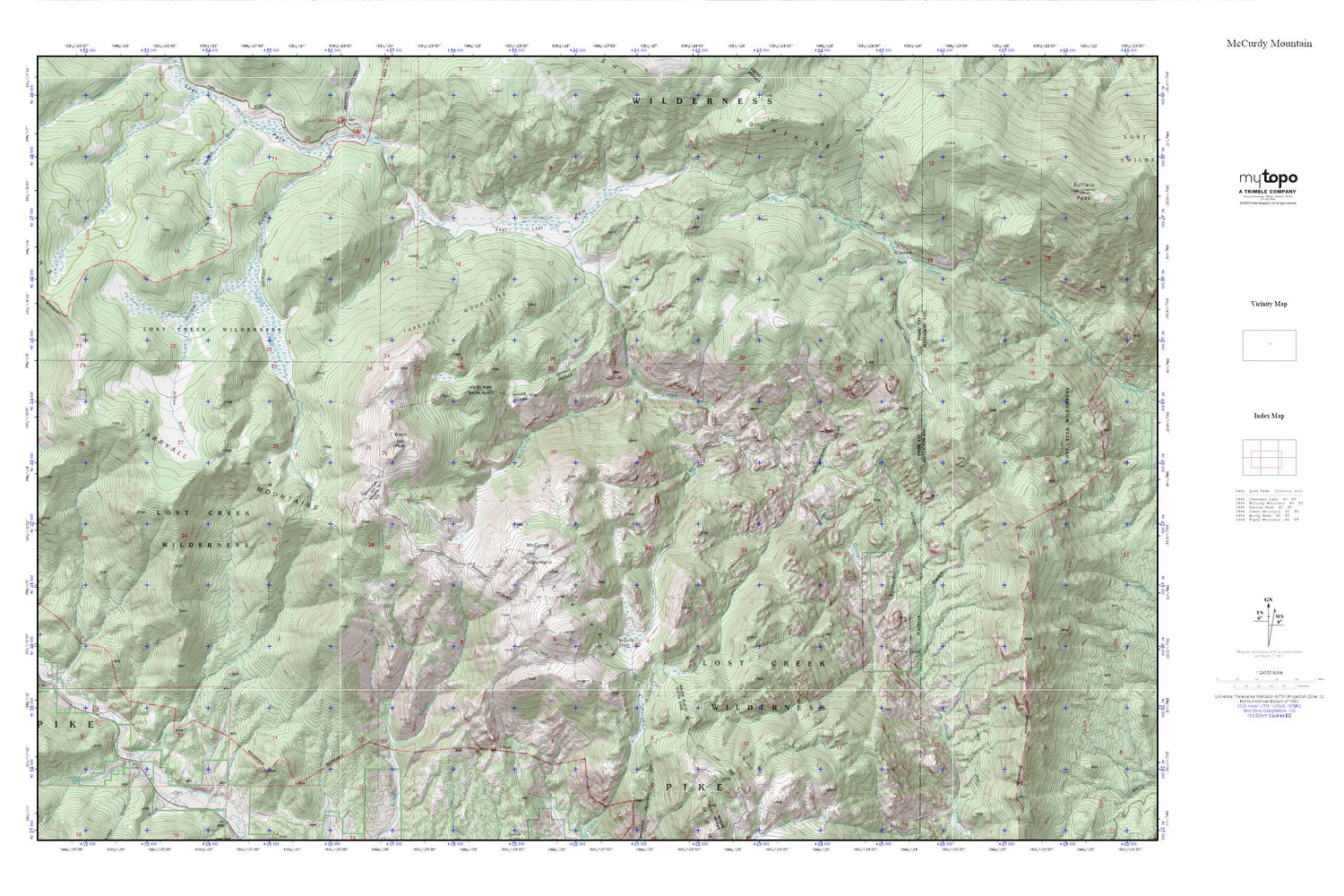 Denver_Lost Creek Wilderness Loop MyTopo Explorer Series Map Image