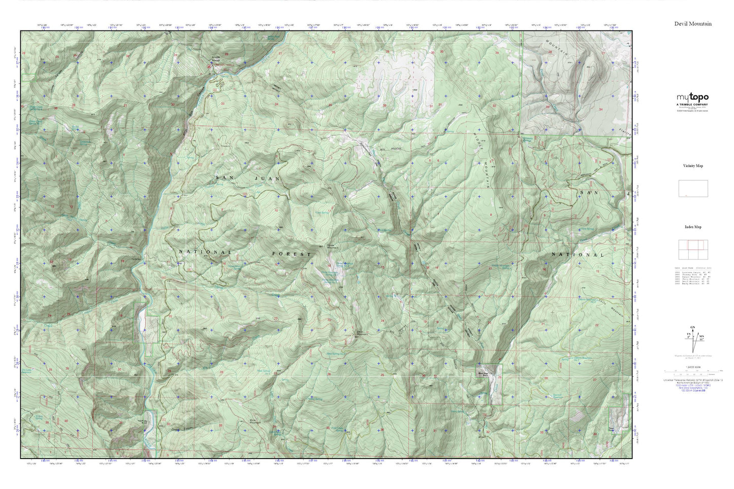 Devil Mountain MyTopo Explorer Series Map Image