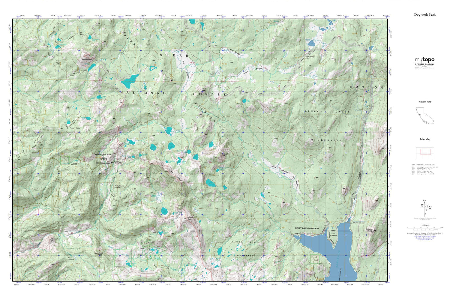 Dogtooth Peak MyTopo Explorer Series Map Image