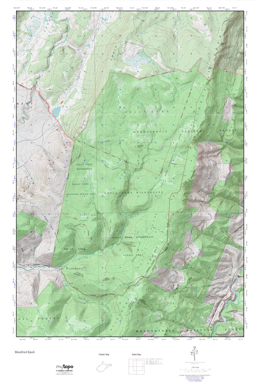 Dolly Sods Wilderness MyTopo Explorer Series Map Image