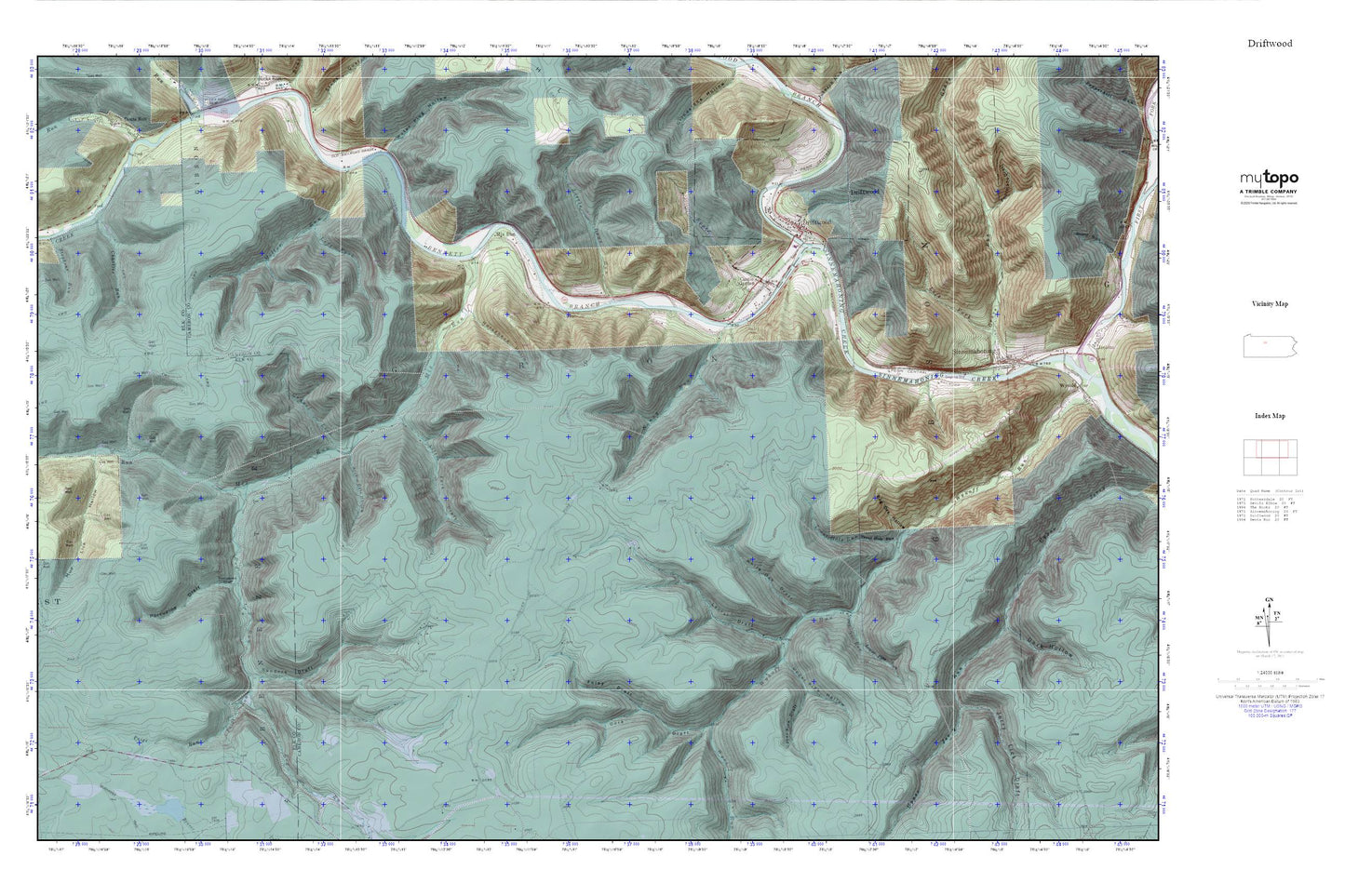 Driftwood MyTopo Explorer Series Map Image