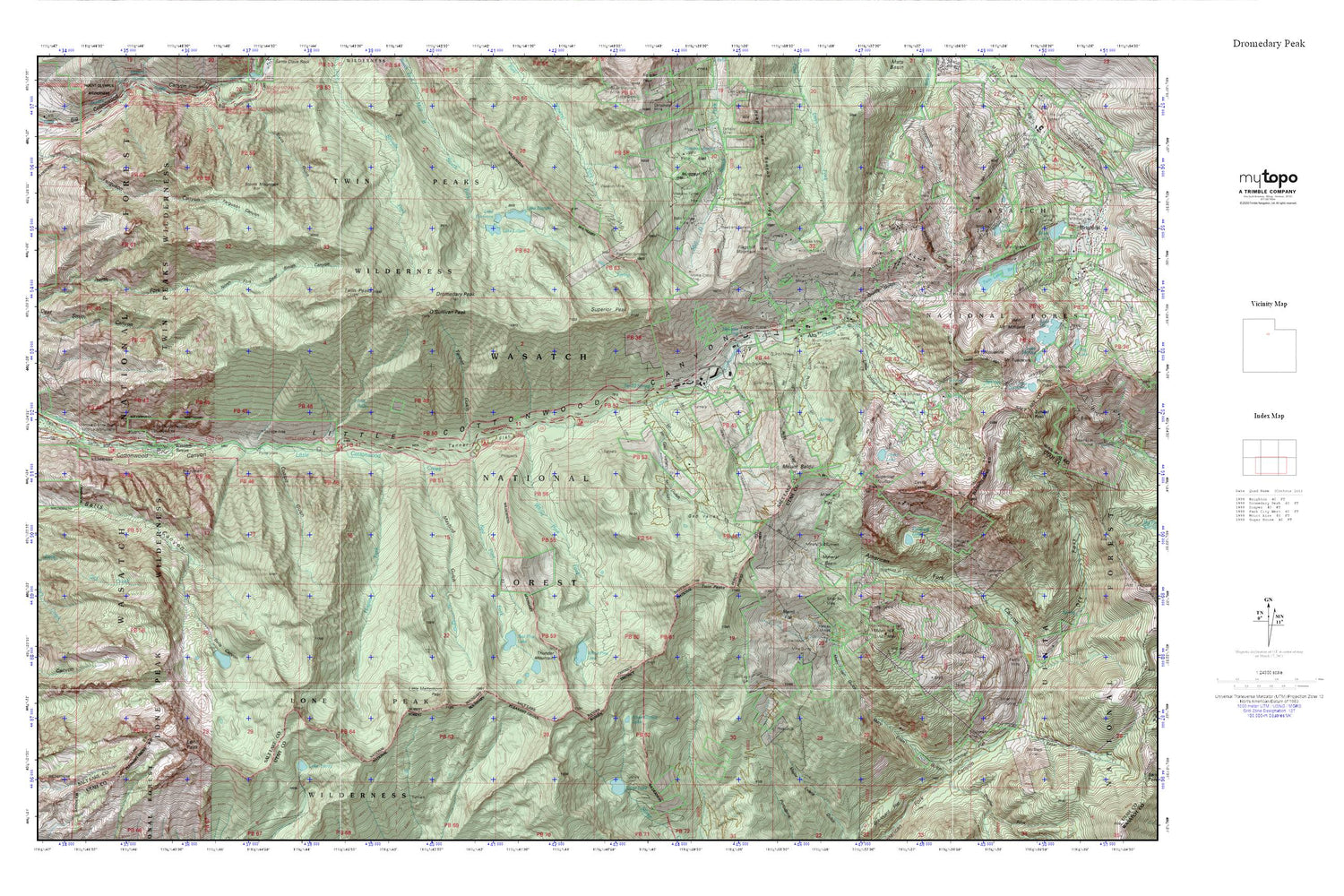 Dromedary Peak MyTopo Explorer Series Map Image