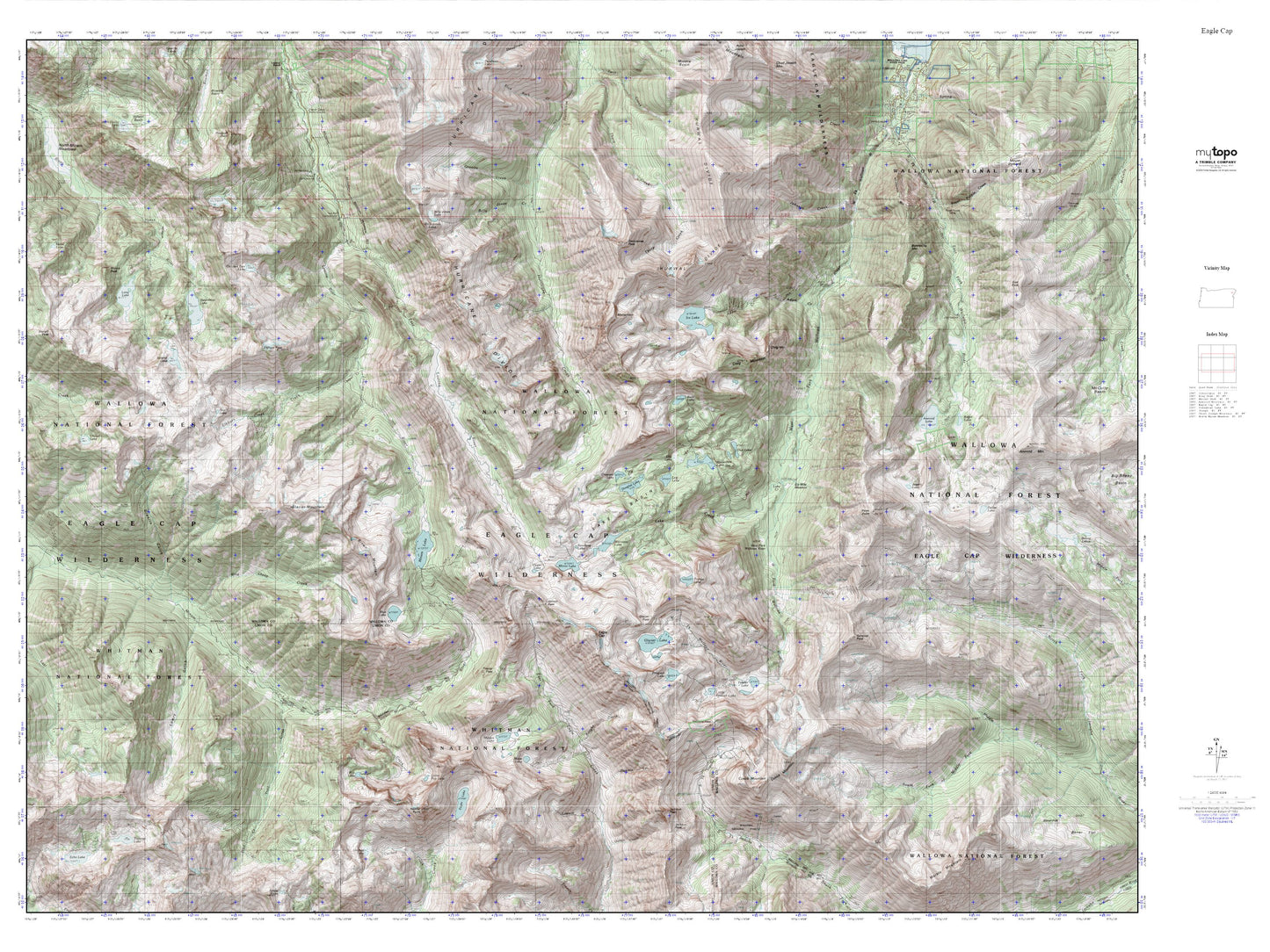 Eagle Cap MyTopo Explorer Series Map Image