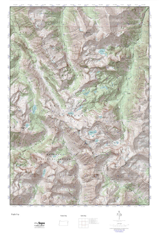 Eagle Cap Wilderness MyTopo Explorer Series Map Image