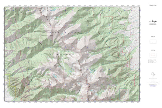 Electric Peak MyTopo Explorer Series Map Image