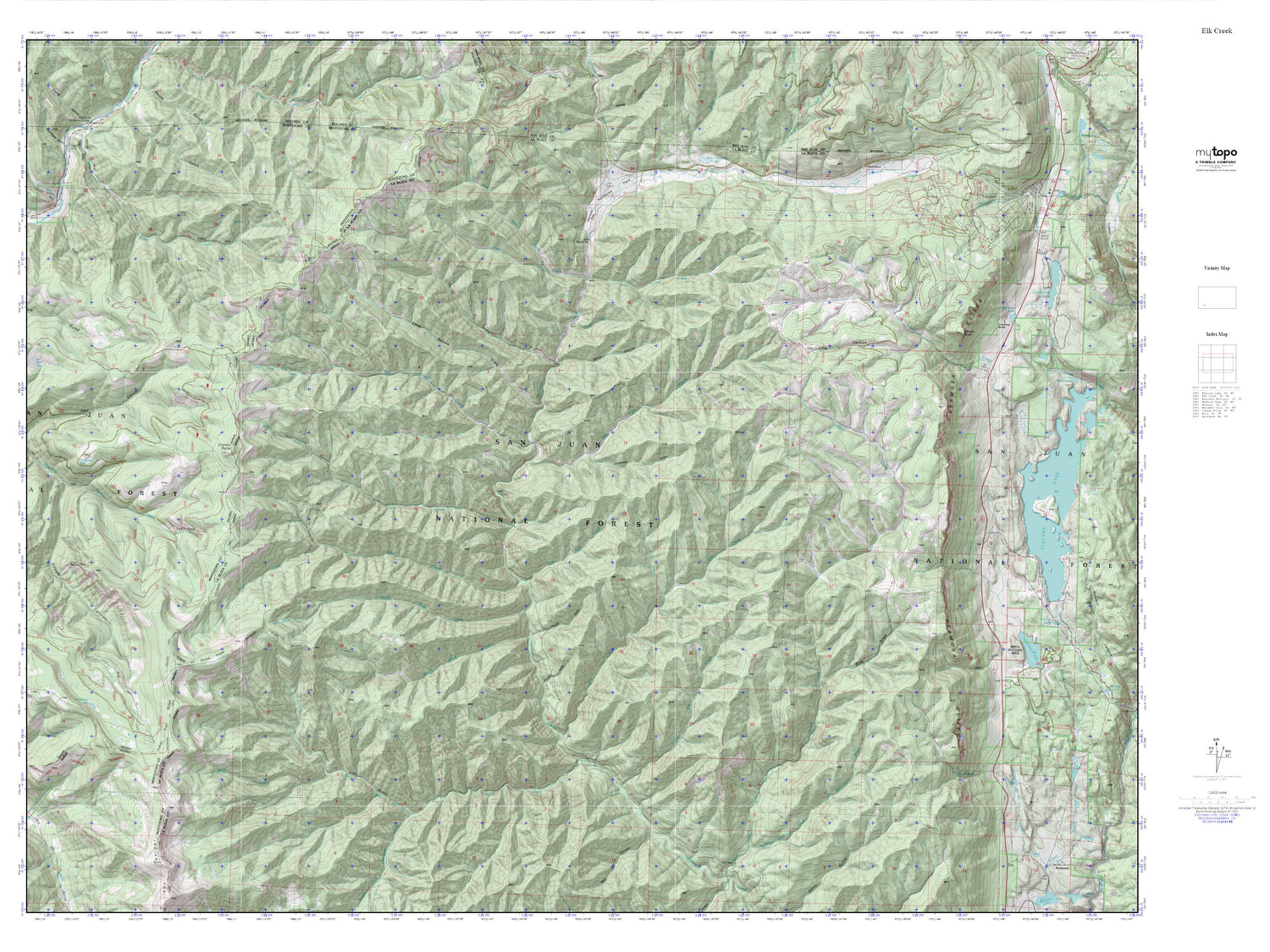 Elk Creek MyTopo Explorer Series Map Image