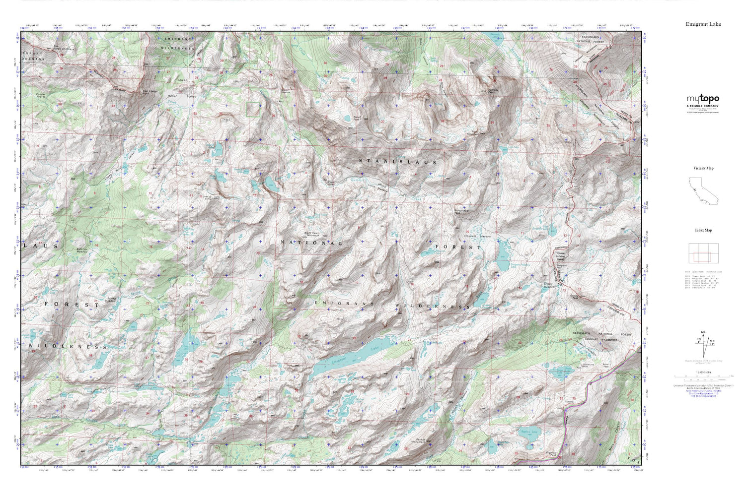 Emigrant Lake MyTopo Explorer Series Map Image