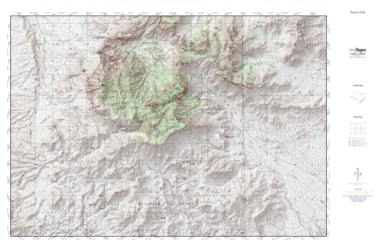 Emory Peak MyTopo Explorer Series Map Image