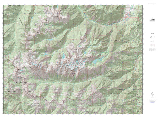 Enchantment Lakes MyTopo Explorer Series Map Image