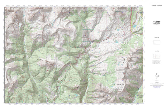 Engineer Mountain MyTopo Explorer Series Map Image